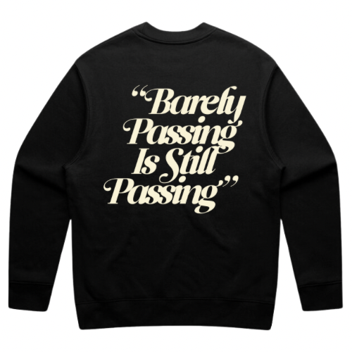 Black & Cream Collegiate Sweatshirt