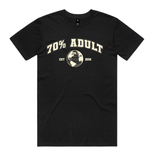 Black & Cream Collegiate Tshirt