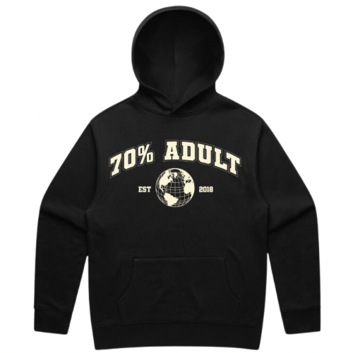 Black & Cream Collegiate Hoodie