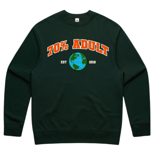 Green & Red Collegiate Sweatshirt