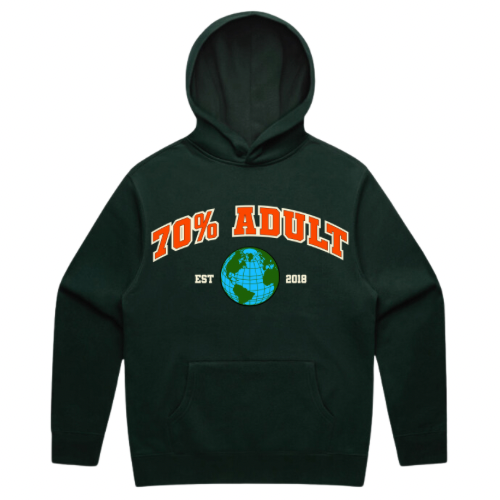 Green & Red Collegiate Hoodie