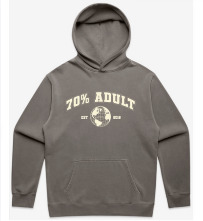 Stone Grey & Cream Collegiate Hoodie