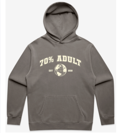 Stone Grey & Cream Collegiate Hoodie