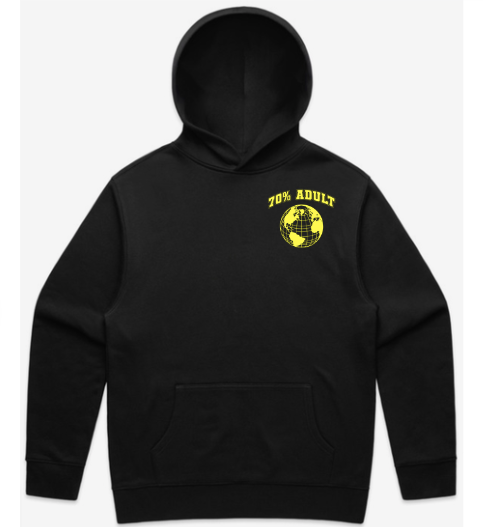 70% Adult Dept Hoodie - Black & Yellow