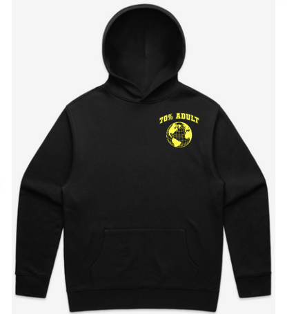 70% Adult Dept Hoodie - Black & Yellow