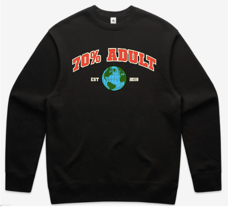 Black & Red Collegiate Sweatshirt