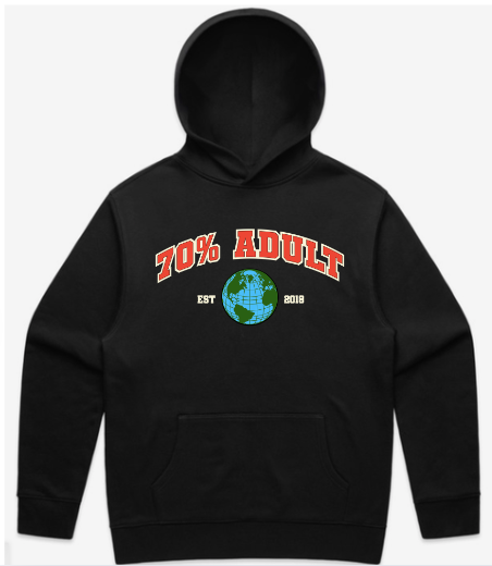 Black & Red Collegiate Hoodie