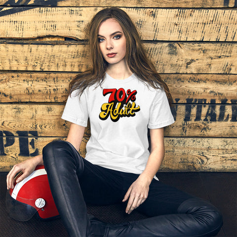 70% Adult Unisex t-shirt