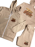 "70% Adult" 100% Proud Tan Unisex Embroidered Short Set